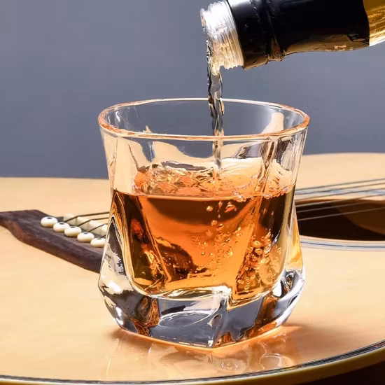 Luxury Whisky Tasting Glasses Crystal Rock Rum Round Wine Cup Cocktail Cup