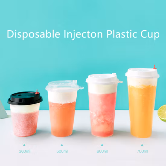 Biodegradable Disposable Transparent PLA 500/700 Ml Takeaway Beverage Milk Tea Juice Cup