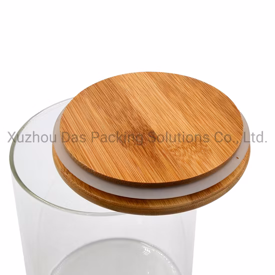New Design Herb Jar High Borosilicate Glass Airtight Storage Jar Air Tight Food Container with Bamboo Lid