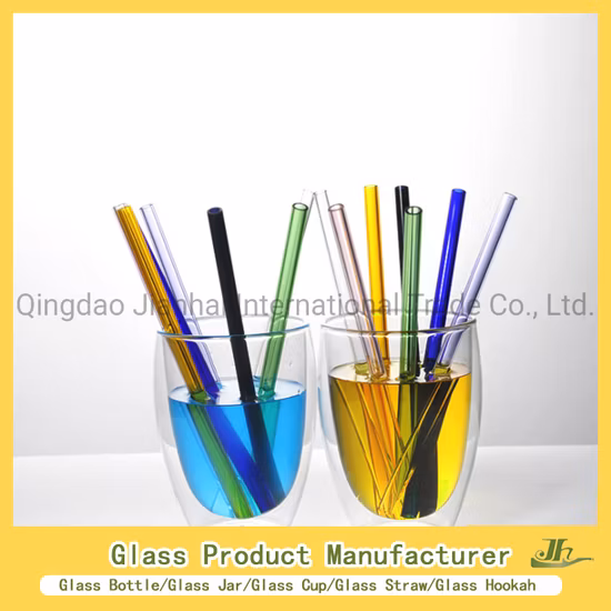 200*10mm 200*8mm 200*6mm 215*6mm Tea, Milk, Water, Coffee, Juice, Beverage Drinking Straight Bent Beverage Curved Glass Straw Supplier