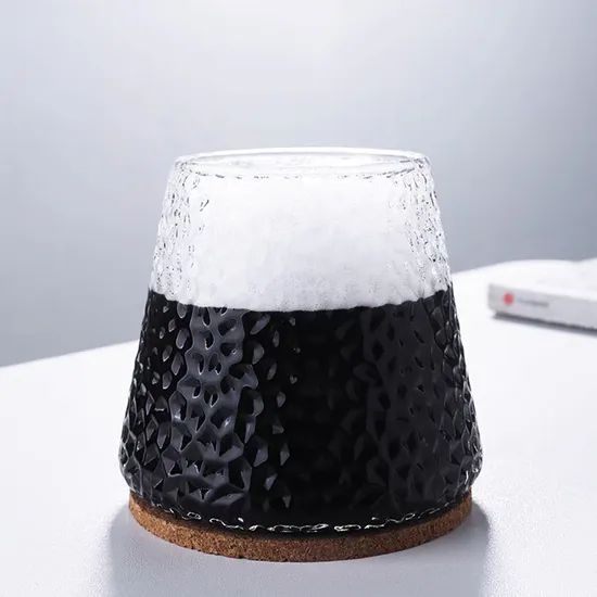 Hot Sale Unique 450ml 16oz Glass Clear Smoothie Water Coffee Cups with Dome Lid and Straw