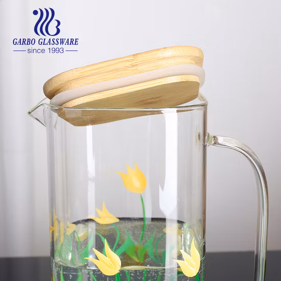 Vacuum Jug Promotional Various Double Wall Carafe with Wooden Handle